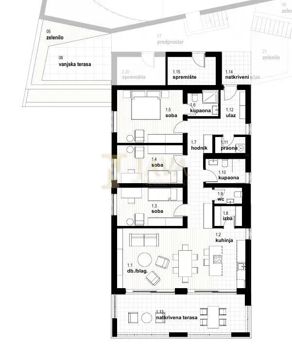 Flat Glavani, Kostrena, 141,72m2 – 3