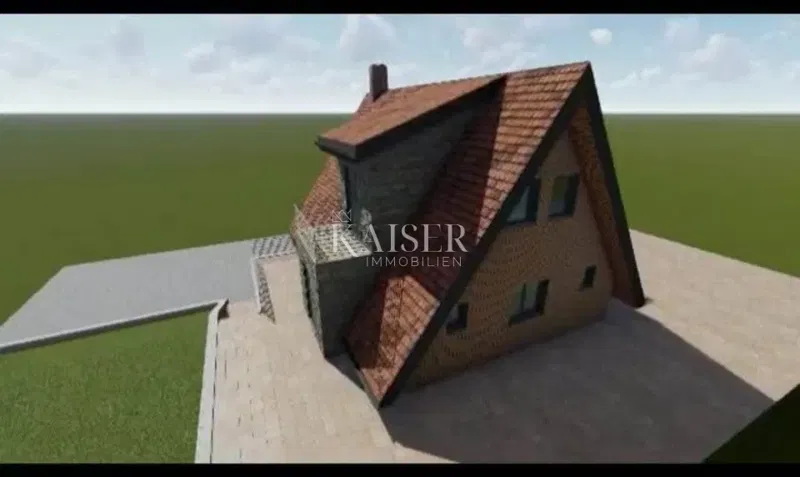 Ravna Gora, Stari Laz - 1071 m2-es építési telek építési engedéllyel és projekttel – 2