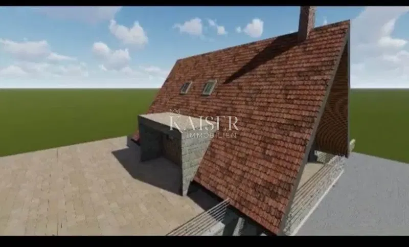 Ravna Gora, Stari Laz - 1071 m2-es építési telek építési engedéllyel és projekttel – 3