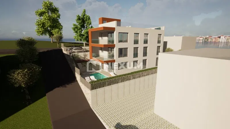 Luxury Three-Bedroom Apartment with Garden and Private Pool, 130 m from the Sea (Okrug Gornji) – 3