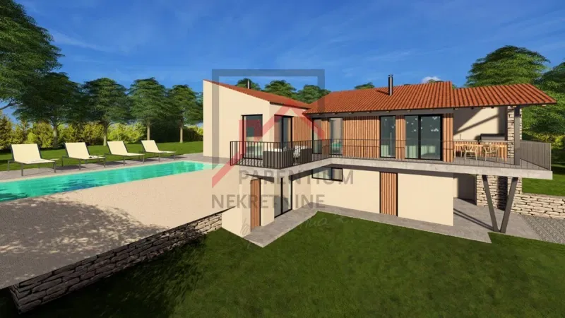 Istria, Žminj - Building land with permit and project for a house with swimming pool – 3