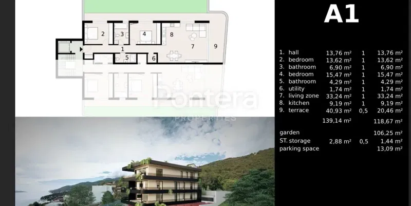 Flat/apartment Ičići, Opatija - Okolica, 118,67m2 – 2