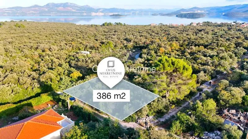 DRACE, PELJESAC - Baugrundstück 386 m2 mit Meerblick (Video)
