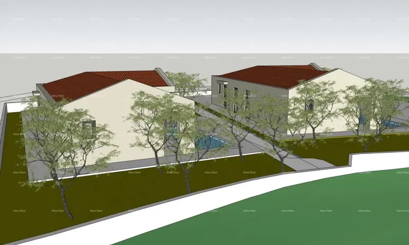 Vendita - due terreni edificabili con permessi di costruzione definitivi per case con piscina, Marčana! La costruzione può iniziare subito! – 2