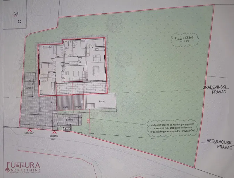 ZADAR - POLIČNIK, TERRENO EDIFICABILE 1189 M2, VENDITA, PROGETTI, PERMESSO, OCCASIONE!! – 2