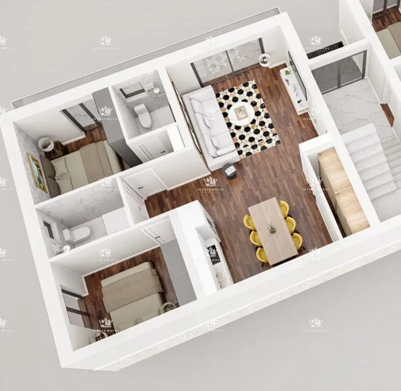 Umag, apartment 66m2, 2 bedrooms + living room, open sea view, parking space, terrace – 2