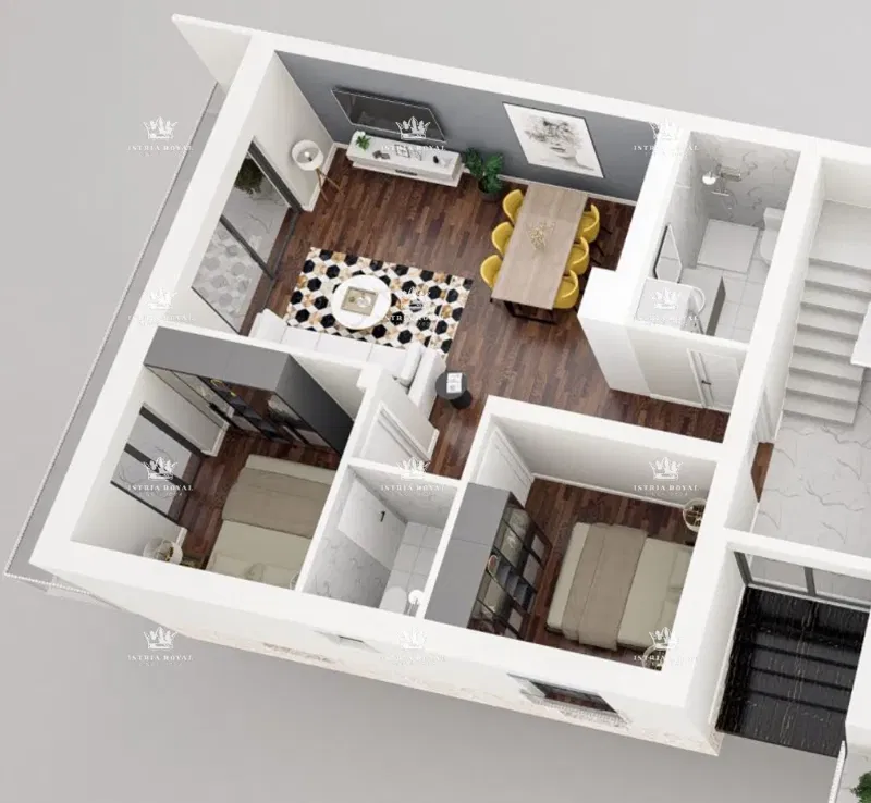 Umag, apartment 72m2, 2 bedrooms + living room, parking, sea view, new construction – 2
