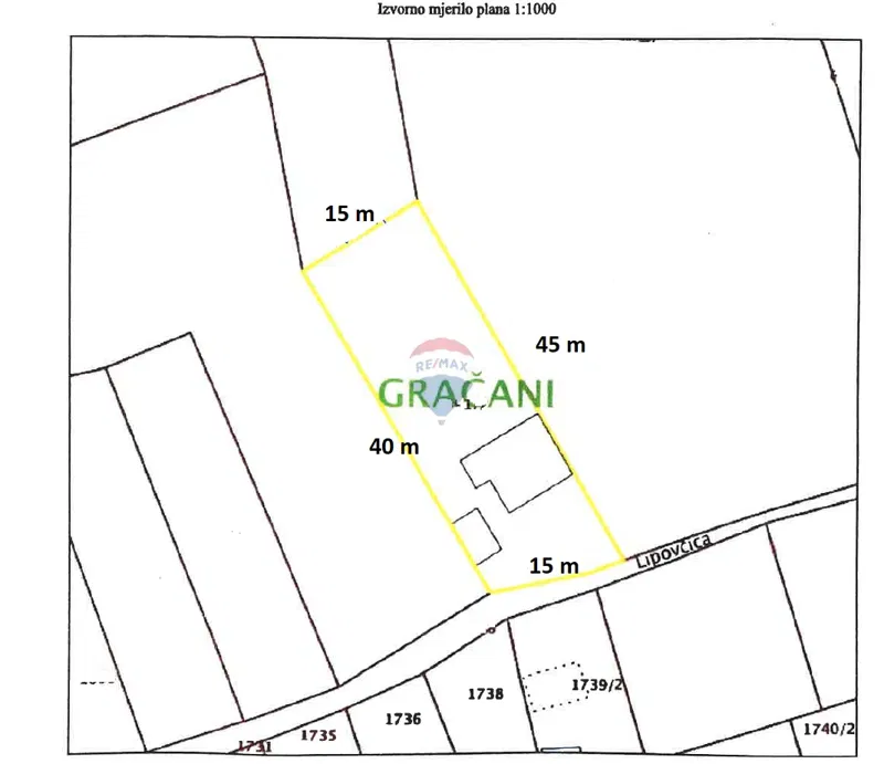 Terreno edificabile Gračani, Podsljeme, 628m2 – 2