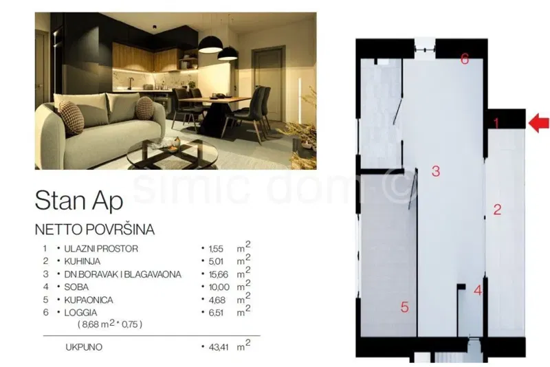 Ground floor one-bedroom apartment, Rogoznica – 3