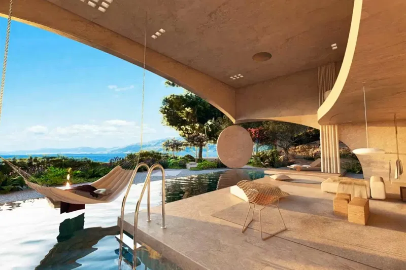 Building plot with a luxury villa project, first row to the sea – 3