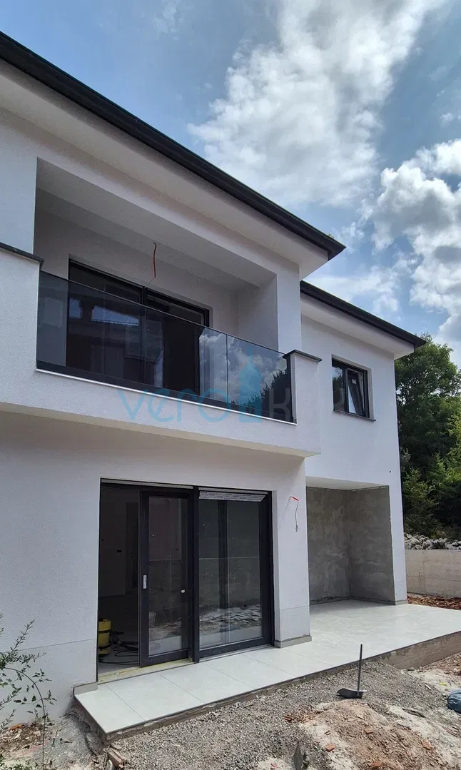 Malinska, isola di Krk, nuova costruzione, moderna casa bifamiliare, vista, giardino, vendita – 3