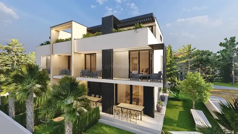 Town of Krk, building with four apartments in the unfinished stage near the sea! – 2