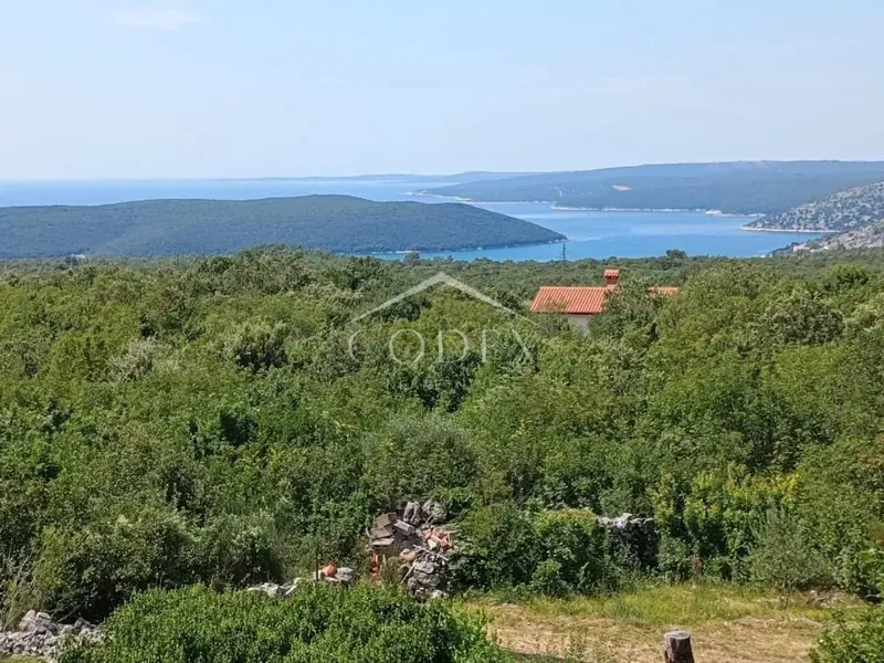 Labin – sale of building land with sea view – 2