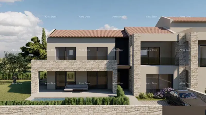For sale: Construction land with ongoing building – Vižinada – 3