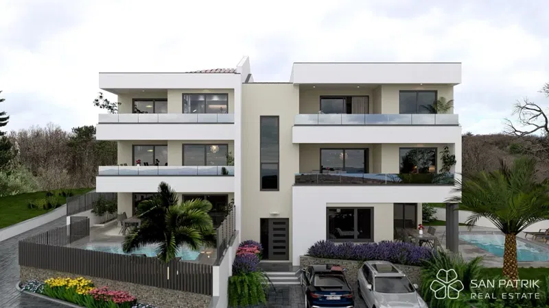 Elegante appartamento con piscina e vista mare – Vrbnik, isola di Krk – 2