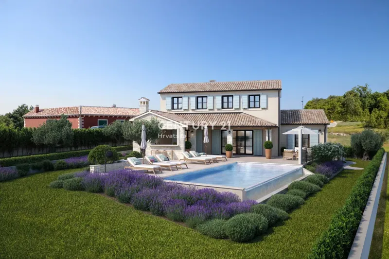 POREČ, 15 KM, TERRENO EDIFICABILE CON PROGETTO PER UNA SPLENDIDA CASA MEDITERRANEA – 2