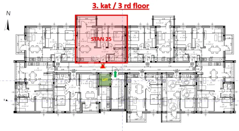 Flat Monvidal, Pula, 54,96m2 – 3