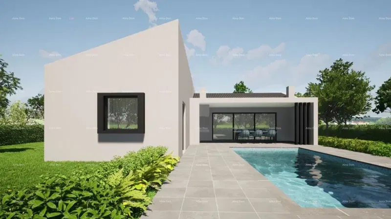 Project of a house with a swimming pool in Kršan – 3