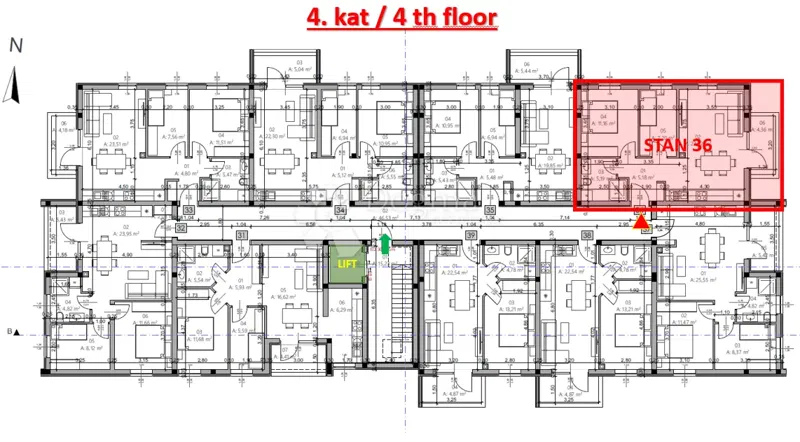 Flat Monvidal, Pula, 54,96m2 – 3