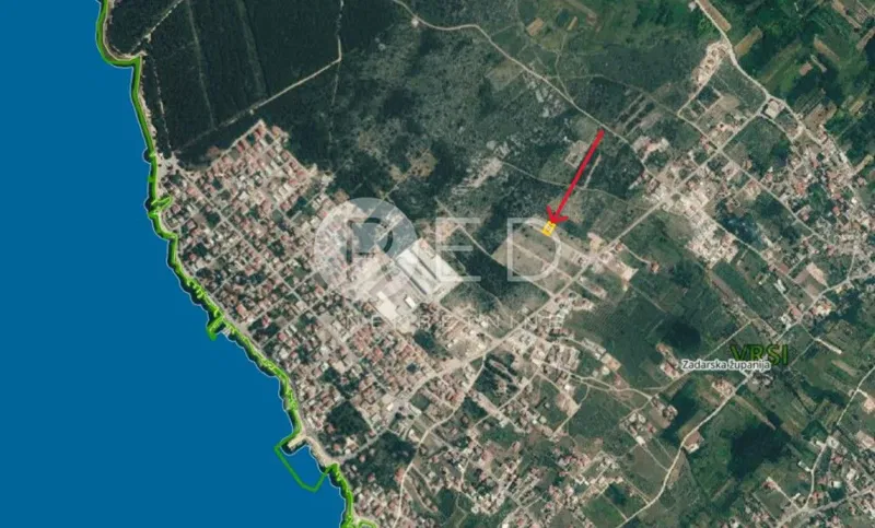 Građevinsko zemljište 500 m2 - Vrsi, Zadarska