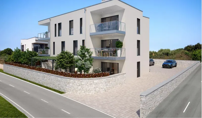 Umag környékén, modern földszinti apartman 115 m²-es saját kerttel – 2