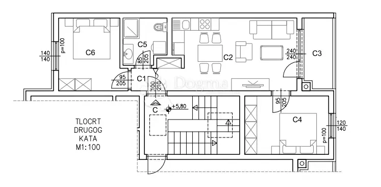 Flat Šijana, Pula, 54,57m2 – 2