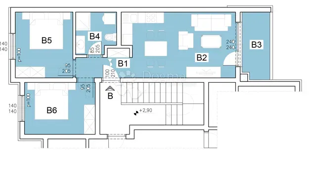 Квартира Šijana, Pula, 54,57m2 – 3