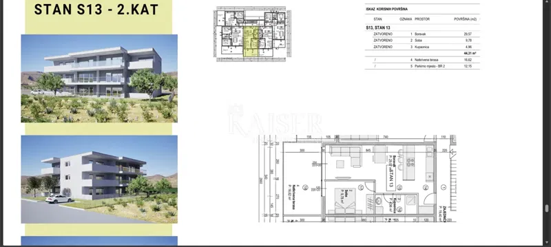 Pag, Povljana - apartment 56 m2, 250 m from the sea, sea view – 3