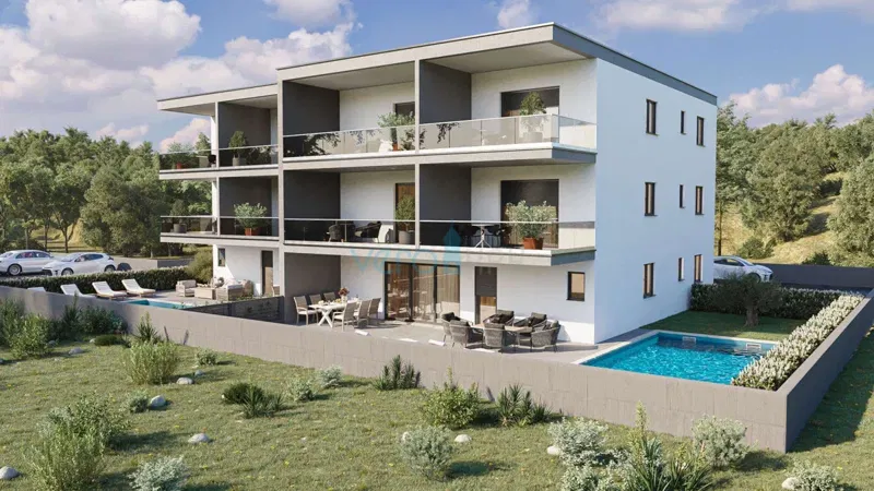 Istra, Novigrad, two-bedroom apartment 78 m2, 2nd floor, new building, terrace, panoramic sea view, for sale – 2