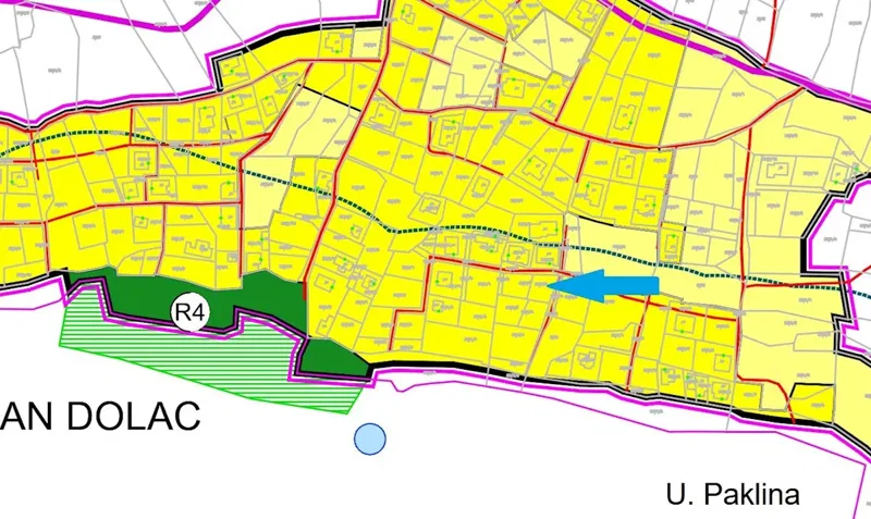 Hvar, Ivan Dolac - land plot of 307 sqm in the building zone, 3rd row from the sea – 2
