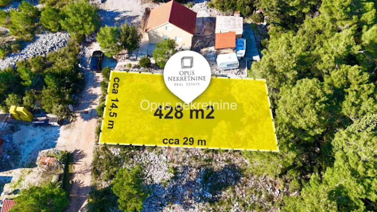 JANJINA, PELJESAC - gradevinsko zemljiste 428 m2 (Video)
