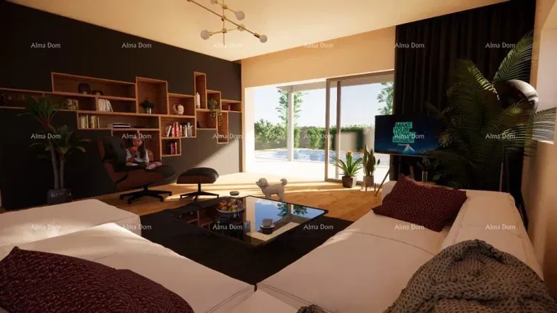 We are selling a beautiful duplex house with a pool and a view of the sea and Brijuna, in Galižana – 3