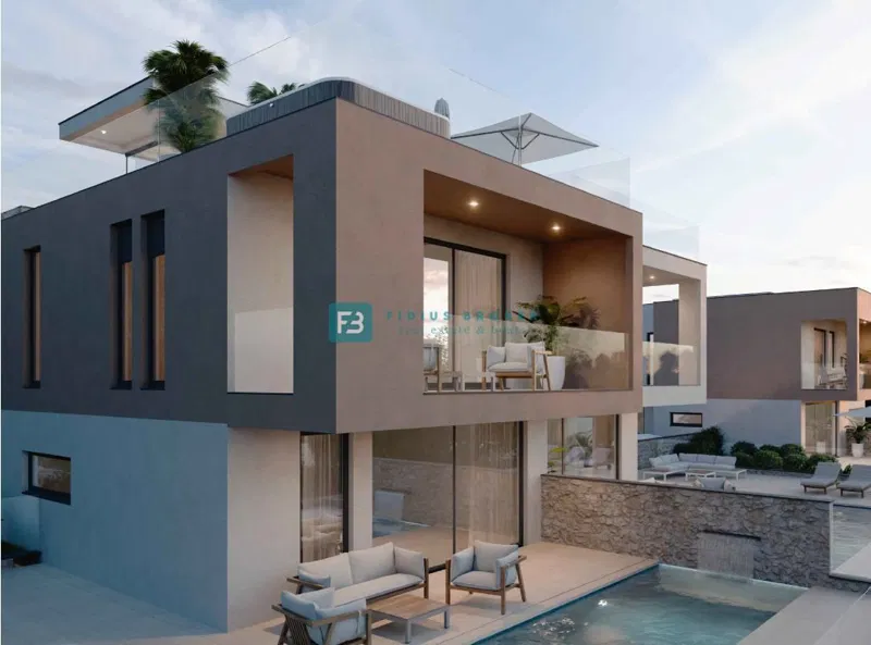 VODICE, novi projekt, luksuzna kuća, panoramski pogled na more, bazen, krovna terasa – 2