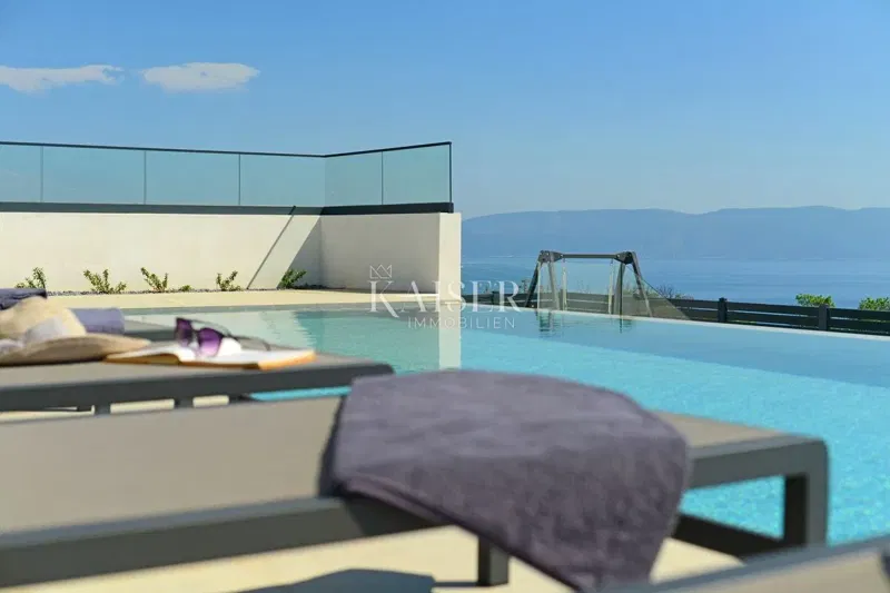 Isztria, Rabac - luxusvilla panorámás kilátással a tengerre, 233 m2 – 3