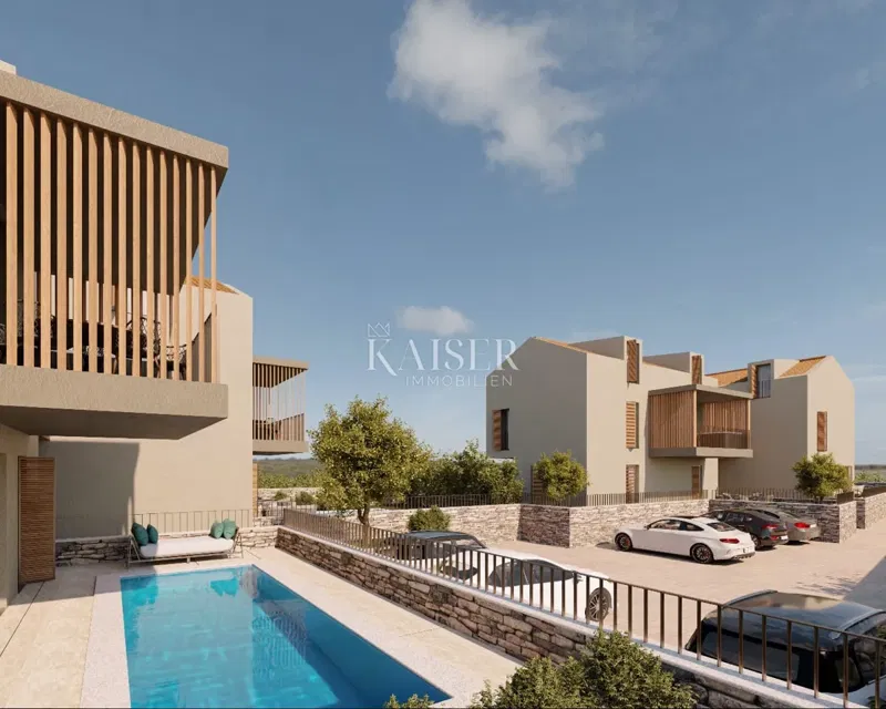 Istria - Visignano, terreno edificabile con progetto per appartamenti, vista mare – 2