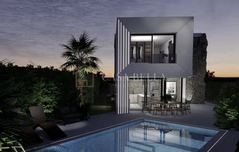 Istra, Šumber - građevinsko zemljište 512m2 s projektom