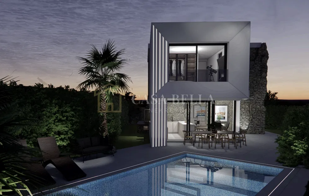 Istra, Šumber - građevinsko zemljište 512m2 s projektom