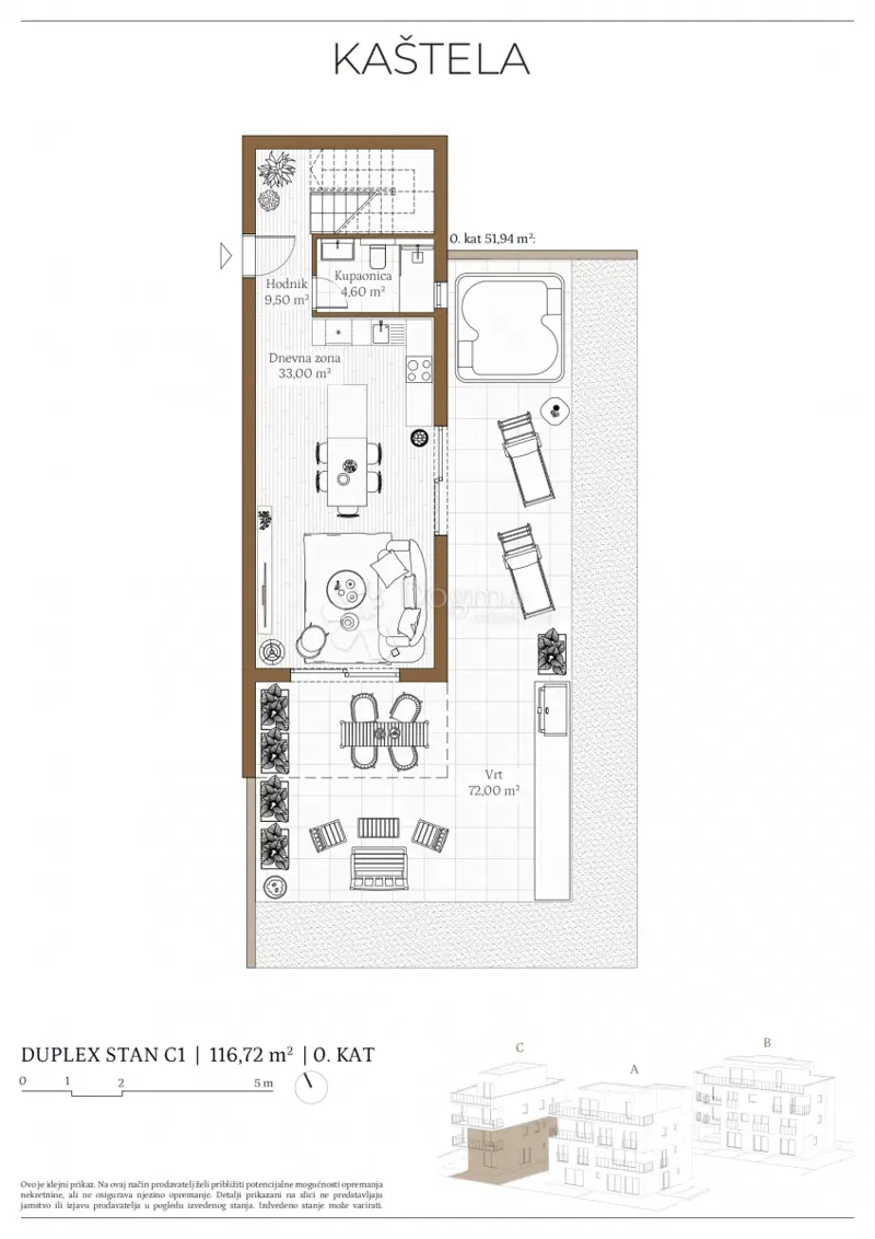 Lakás Kaštel Kambelovac, Kaštela, 79,86m2 – 2