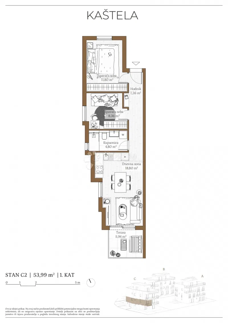 Allogio Kaštel Kambelovac, Kaštela, 79,86m2 – 2