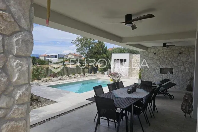Krk, Linardići, luxury villa with swimming pool and sauna, new build, 200 m², 450 m² plot – 3