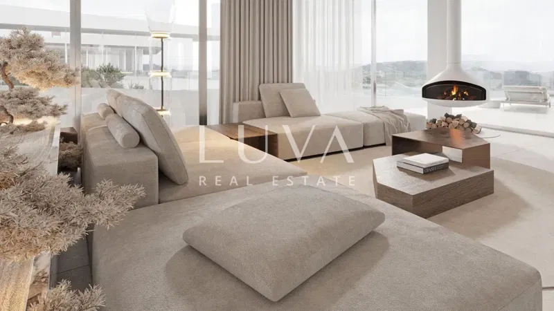 Isztria, luxus villa medencével és tengerre néző kilátással építés alatt – 2
