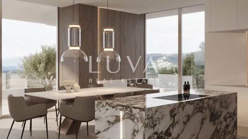 Isztria, luxus villa medencével és tengerre néző kilátással építés alatt – 3