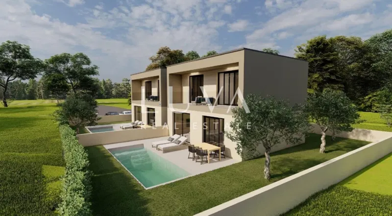 Istra, Poreč, építés alatt álló, modern ház tengerre néző kilátással, 100 m² – 2