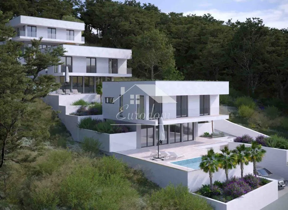 Zazidljivo zemljišče 100 m od morja – Novigrad, projekt 3 vil