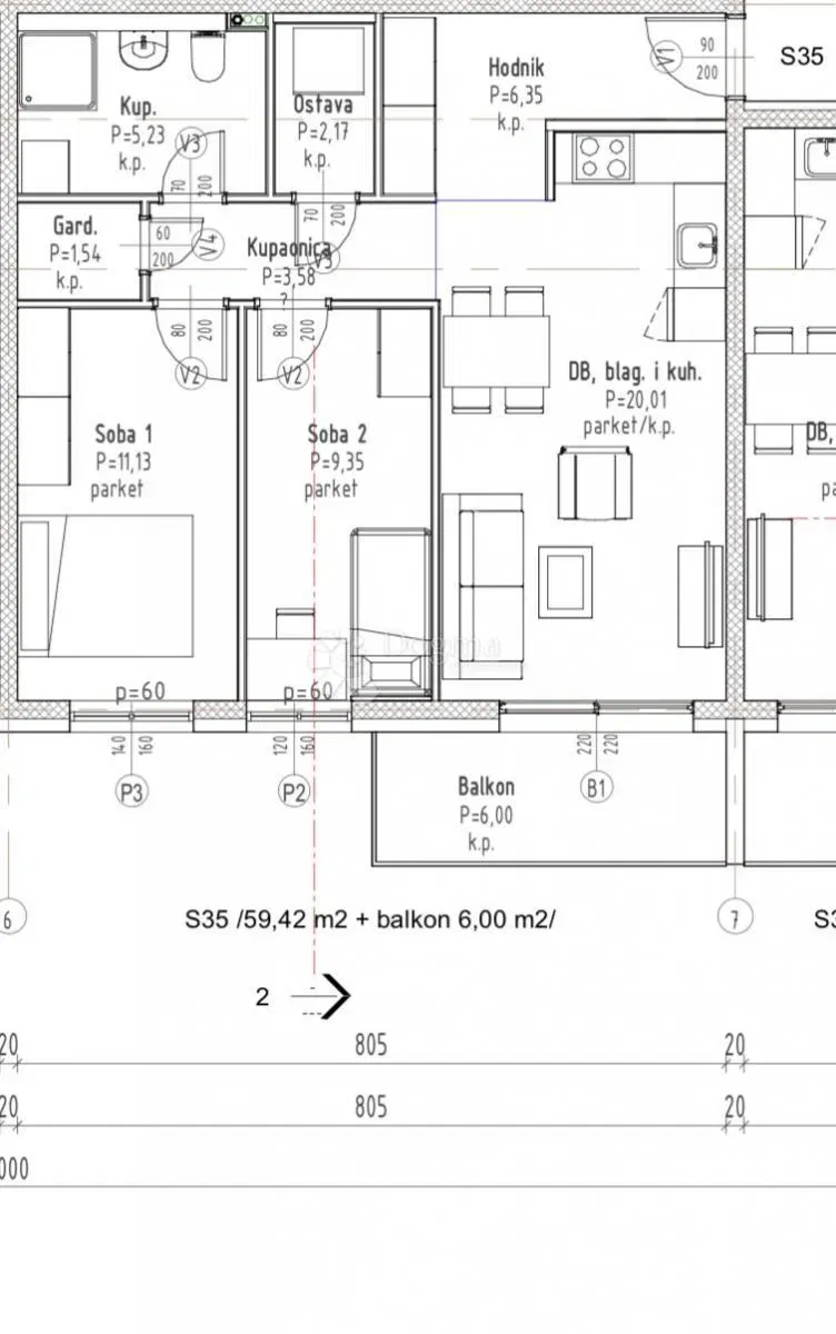 Allogio Gradići, Velika Gorica - Okolica, 44,16m2 – 2