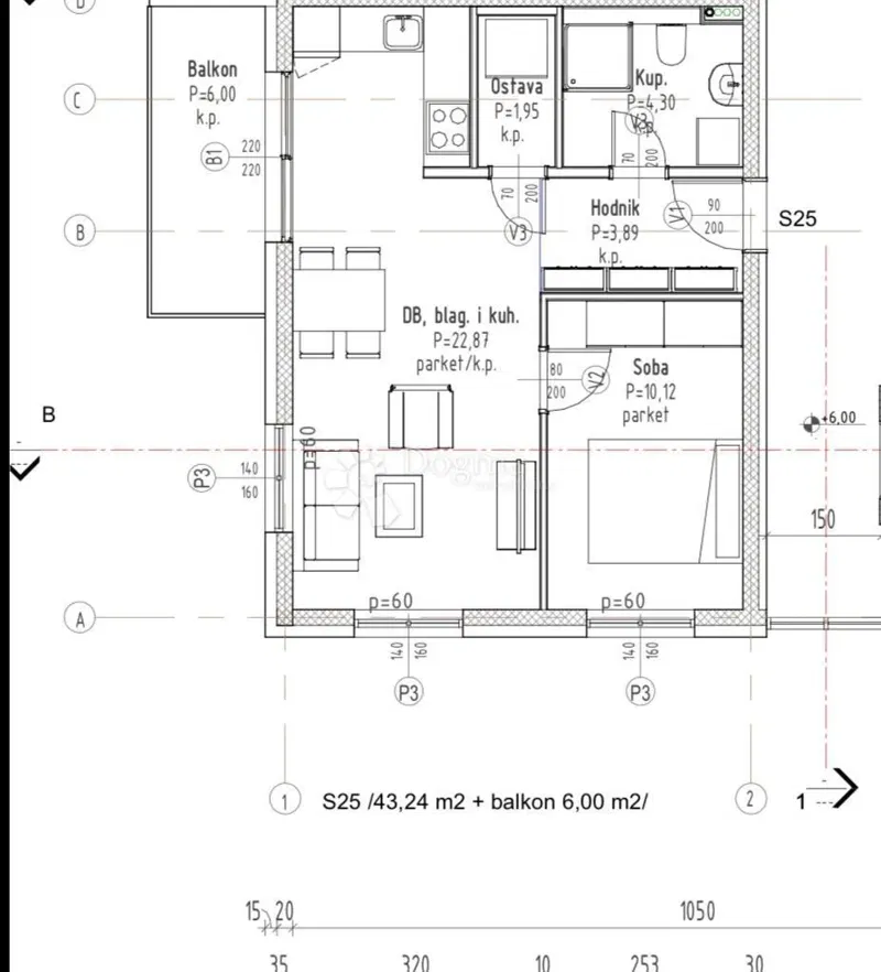 Flat Gradići, Velika Gorica - Okolica, 44,16m2 – 2