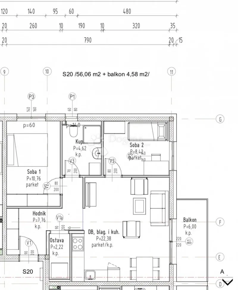 Flat Gradići, Velika Gorica - Okolica, 44,16m2 – 2