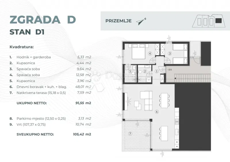 Flat Fažana, 55,08m2 – 2