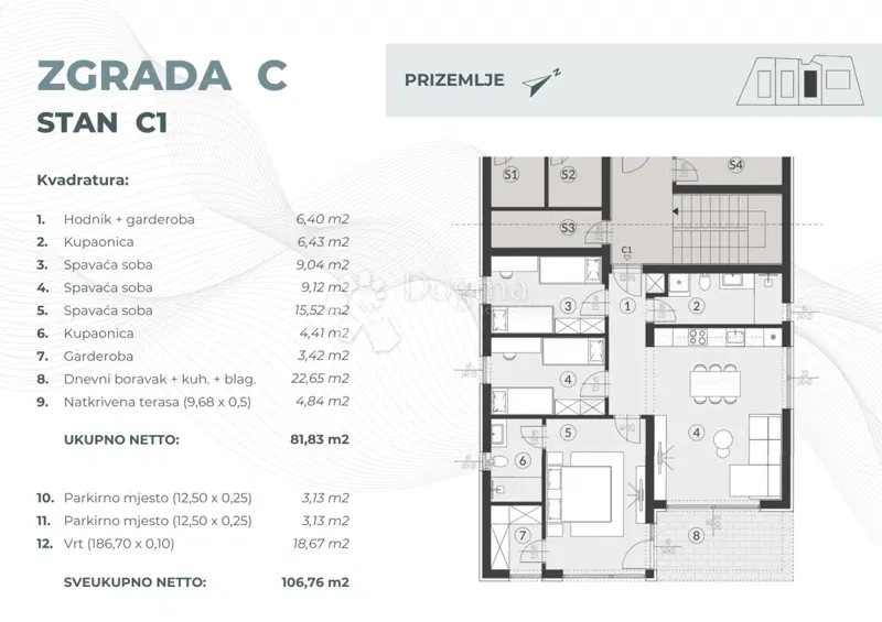 Allogio Fažana, 55,08m2 – 2