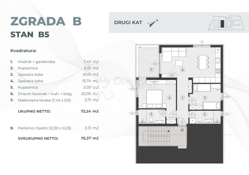 Flat Fažana, 55,08m2 – 2